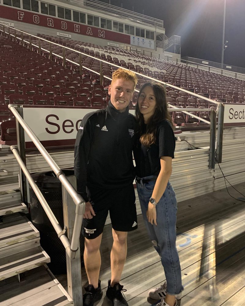 Francesca Scopesi con Francesco Caorsi, St. Bonaventure University, in trasferta a Fordham